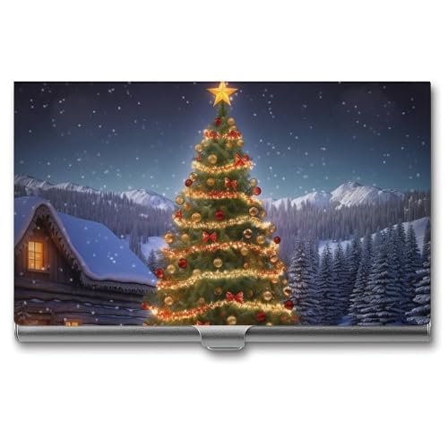 BSCKKDMN Visitenkartenhalter, schmal, tragbar, Metall, Visitenkartenetui, Weihnachtsbaum, Tasche, Namenskartenhalter, Geldbörse für Männer und Frauen, Büro, Reisen BSCKKDMN Visitenkartenhalter, schmal, tragbar, Metall, Visitenkartenetui, Weihnachtsbaum, Tasche, Namenskartenhalter, Geldbörse für Männer und Frauen, Büro, Reisen von BSCKKDMN