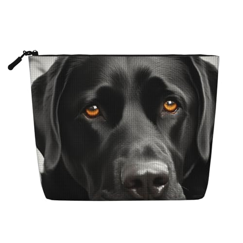 Make-up-Tasche für Damen, wasserdicht, Leinen, leicht, Reißverschluss, Reise-Kulturbeutel, Organizer, Make-up-Pinsel, Aufbewahrungstasche, Schwarz von BSCKKDMN