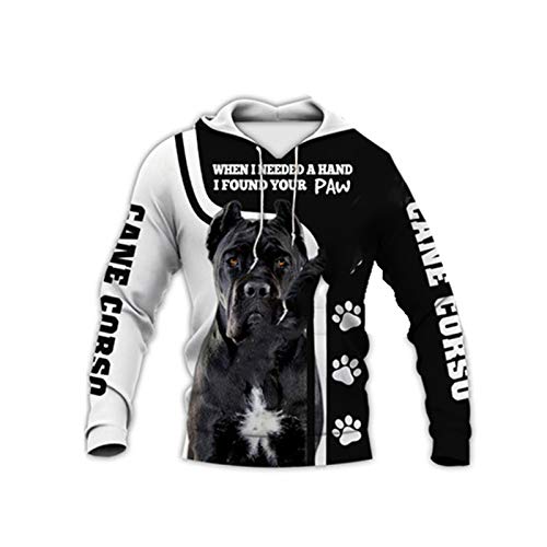 Cane Corso 3D Full Printed Zipper Hoodie Langarm Sweatshirts Jacke Pullover Trainingsanzug Gr. L, Hoodies von BSDASH