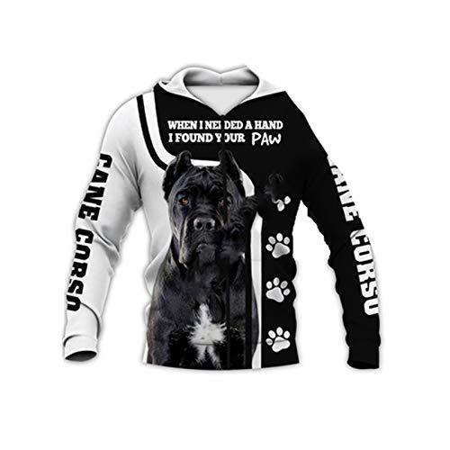 Cane Corso 3D Full Printed Zipper Hoodie Langarm Sweatshirts Jacke Pullover Trainingsanzug Gr. M, Kapuzenpullover mit Reißverschluss. von BSDASH