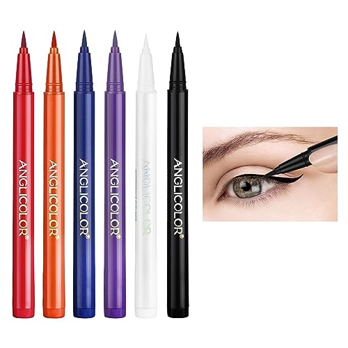 Neon-Eyeliner-Stift,Wasserfester, tierversuchsfreier Eyeliner mit Flüssigkeit | Augen-Make-up-Zubehör für Frauen für Halloween-Partys, Bühnenauftritte, Zusammenkünfte, Verabredungen, Reisen Bseid von BSEID