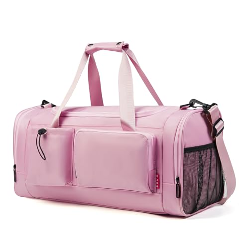 BSHG Turnbeutel für Damen und Herren mit Schuhfach und Nassfach, B-GC-002-Pink, 21x9x10(in), modisch von BSHG