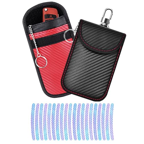 BSITSSS 2 Stück Autoschlüssel Schutz Keyless, Keyless Go Schutz Autoschlüssel, Schlüsseletui für RFID Blocker Autoschlüssel Tasche Keyless Go Schutzhülle Schlüsseltasche, Hülle Schutz Keyless, 14*9cm von BSITSSS