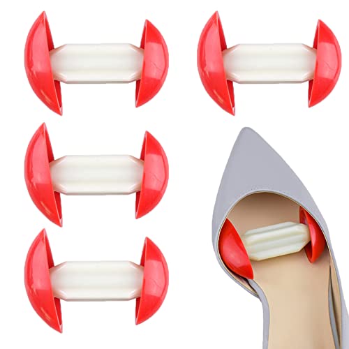 BSITSSS 4 Stück Schuhspanner Verstellbar, Schuhdehner Schuhweiter, Schuhspanner Damen Herren Mit Handschutz, Universal Mini-Schuhdehner für Lederschuhe, Stiefel, High Heels, Sportschuhe(Rot) von BSITSSS