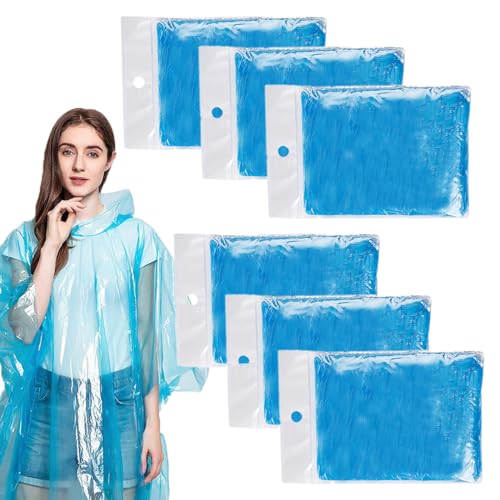 BSITSSS 6 Stück Regenponcho Einweg, Regencape Sparset Einweg, Regenschutz für Damen Herren, Regen Poncho Cape für Konzert, Wandern, Outdoor Festivals, Radfahren, Camping von BSITSSS