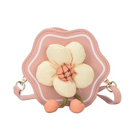 BSITSSS Kinder Handtasche Blumen Niedlich, Mädchen Umhängetasche, Mini Crossbody Tasche, Moden Kinder Umhängetasche, Schultertasche mit Verstellbarem für Mädchen Kleinkinder von BSITSSS