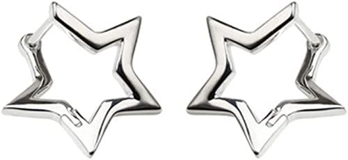 BSLVWG Hoop Earrings für Frauen, Mode Minimalist Star Small 925 Sterling Silber für Frauen Teen Mädchen Cute Huggie Hoops Hochzeit Verlobung Ohrring Schmuck Geschenke für Freund Tochter Hypoallergenic von BSLVWG