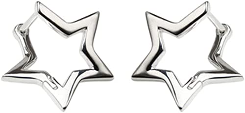 BSLVWG Hoop Earrings für Frauen, Mode Minimalist Star Small 925 Sterling Silber für Frauen Teen Mädchen Cute Huggie Hoops Hochzeit Verlobung Ohrring Schmuck Geschenke für Freund Tochter Hypoallergenic von BSLVWG