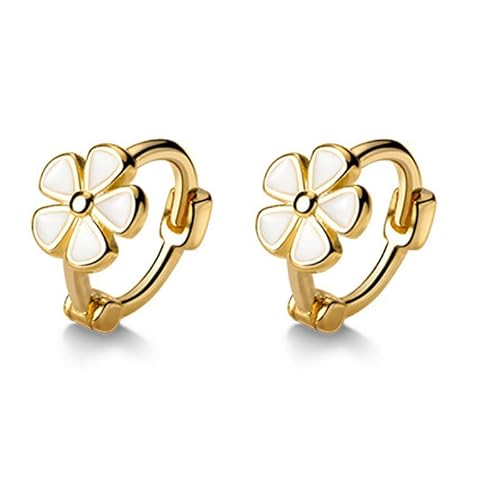 BSLVWG Nette CZ Stern Knorpel Mini Tiny Manschette Kleine Reifen Ohrringe Sensible Ohr Silber zierliche Tragus Huggie Reifen Hypoallergene Piercing Schmuck Geschenke für Frauen Teen Girls (6MM, Gold) von BSLVWG