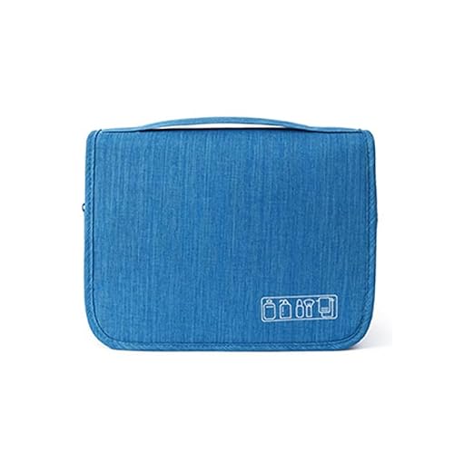 BSLVWG Reise hängende Toilettentasche,Wasserbeständige Toilettentasche für Männer,Frauen große Faltbare Reise-Waschtasche Rasieren Badezimmer Gym Toilettenartikel Make-up Organizer (Blau) von BSLVWG