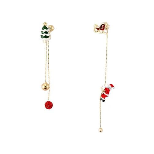 BSLVWG Weihnachtsdekoration, Damen-Weihnachtsohrringe, Weihnachtsbaum/Schneemann/Schneeflocken-Ornamente, Schmuck, Geschenke für Frauen, Feiertagsfeier (10) von BSLVWG