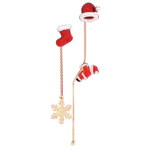 BSLVWG Weihnachtsdekoration, Damen-Weihnachtsohrringe, Weihnachtsbaum/Schneemann/Schneeflocken-Ornamente, Schmuck, Geschenke für Frauen, Feiertagsfeier (11) von BSLVWG