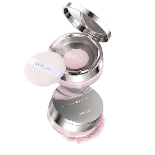 Pinkes, mattes Setting Powder, Soft Velvety Smooth Skin Makeup Puder, Long Lasting Waterproof, Pink Translucent Setting Loose Powder Oil Control Soft Focus Effect Lightweight Hides Pores Smoothes von BSMKCL