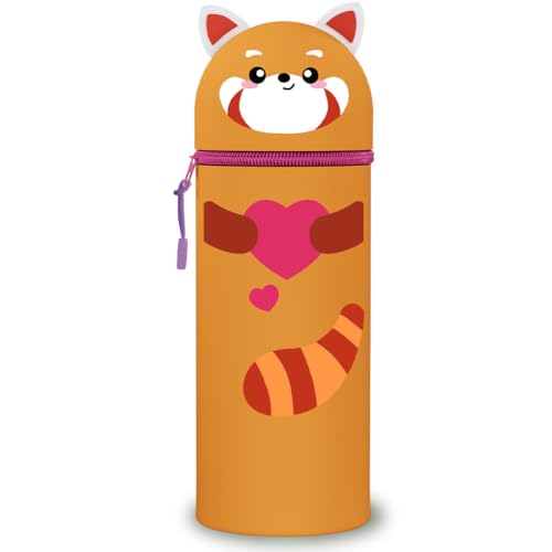 BSNRDX 2-in-1 Silicone Pencil Case - Tiger Soft Silicone Pencil Case for Pens, Pencil Case and Pen Holder, Pencil Case Animals, Pencil Case, Briefcase Fuchs von BSNRDX