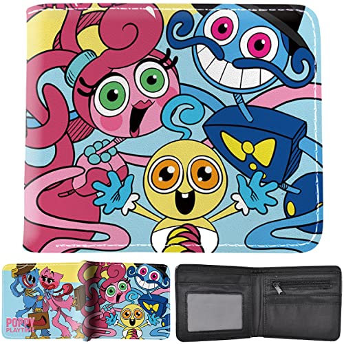 BSNRDX Geldtasche Kinder Cartoon Geldbörsen Anime Geldbörse Leder Geldbörse Horrorspiel Wallet Geschenk, Karten Geldbörse mit Reißverschluss für Kinder Teens von BSNRDX