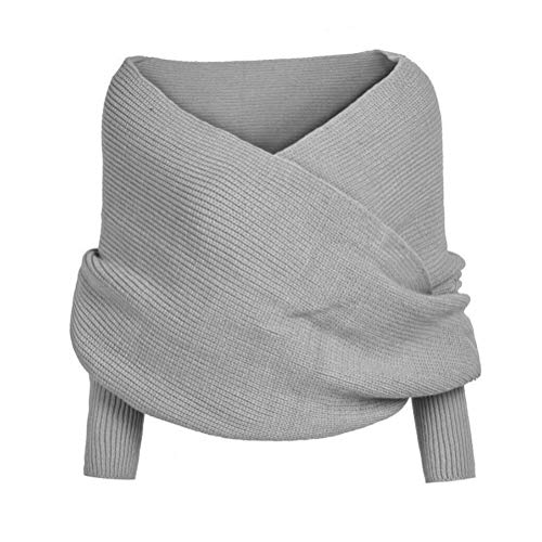 BSTCAR Winter Warm Gestrickte Schal mit Ärmeln, Stricken Wickelschal Sweater Schal mit Ärmeln Mode Winterschal Alle Damen und Frauen von BSTCAR