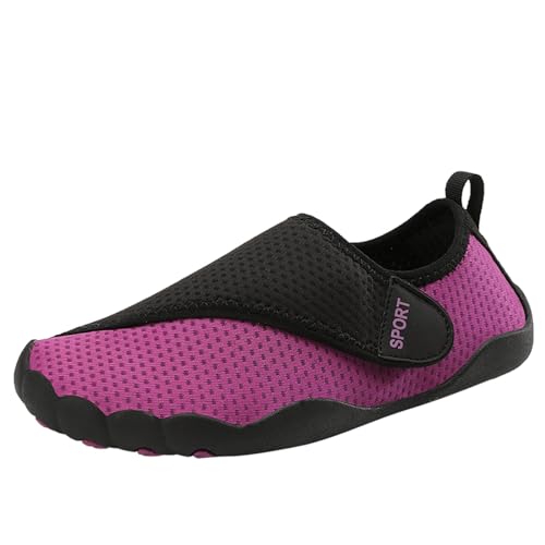 BSWFA Flussverfolgungsschuhe für Damen, atmungsaktiv, zum Schwimmen, Tauchen, Waten, fünf Finger, Schuhe, schnell trocknend, Strandschuhe für Paare Damen Keilabsatz Schuhe Winter (Wine #7, 38) von BSWFA