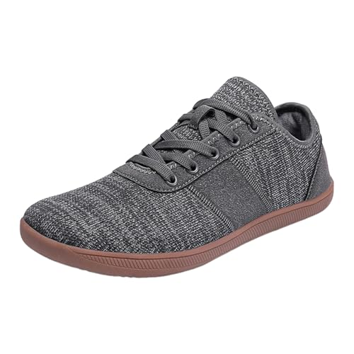 BSWFA Paar Slip-On-Schuhe für die Arbeit, rutschfeste Turnschuhe, Wanderschuhe Schuhe Herren Sneaker Niedrig (Grey #1, 41) von BSWFA