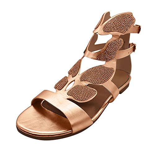 BSWFA Sandalen Damen Sommer Offene Zehe Zehentrenner Bohemian Flip Flops Atmungsaktiv Slingback Sandale für Strand Reisen Trekking Sandaletten Damen Sommer Komfort Sommer Mit 4 Farben Größe37-43EU von BSWFA