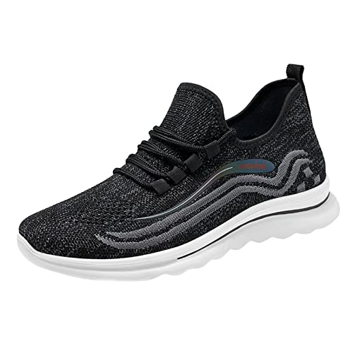 Herren Mode Sportschuhe Outdoor Mesh Bequeme Athletisch Sneaker Laufschuhe Air Atmungsaktiv Turnschuhe Schnürer Leichte Stoßfest für Gym Walking Jogging Laufen Basketball Frühling (Dark Gray, 43.98) von BSWFA