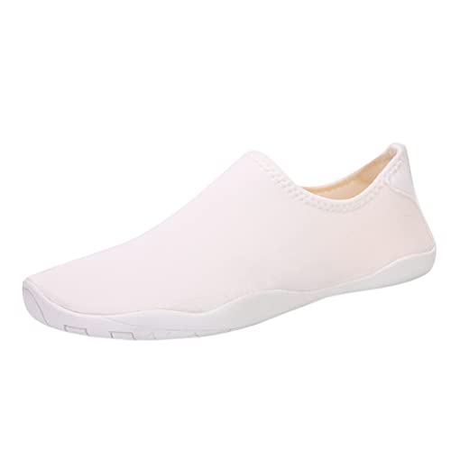 Paar Strandschuhe Atmungsaktiv Fitnessschuhe Sommer rutschfeste Schwimmschuhe Wasserschuhe Surfschuhe Aquaschuhe Barfußschuhe Schnell Trocknend Badeschuhe Mit 6 Farben Größe: 39-42EU (White, 40) von BSWFA