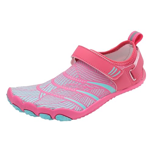 Suxi Shoes Damen Atmungsaktive Schwimm- Tauchschuhe Waten Fünf-Finger-Sprungseilschuhe Schnelltrocknende Strandschuhe Paarstil Damen Keilabsatz Schuhe Winter (Hot Pink #3, 40) von BSWFA