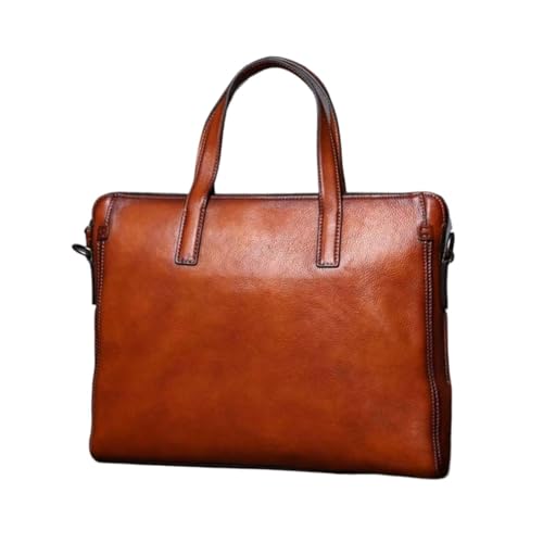 BSWRTH Computertaschen Echtes Leder Totes Herren Aktentaschen Schultertaschen Messenger Bags Laptoptaschen Handtaschen(Brown1) von BSWRTH
