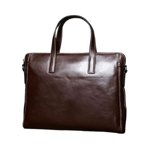 BSWRTH Computertaschen Echtes Leder Totes Herren Aktentaschen Schultertaschen Messenger Bags Laptoptaschen Handtaschen(Brown2) von BSWRTH