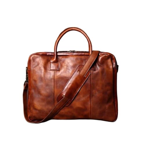 BSWRTH Laptoptaschen Computertaschen Echtes Leder Totes Herren Aktentaschen Handtaschen Schultertaschen(Brown) von BSWRTH