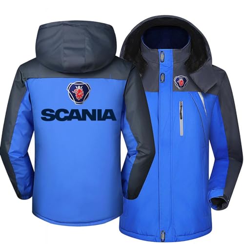 BSapp wasserdichte Jacke für Männer, Scania Winter Windjacke Leichte Draußen Winddichtes Oberbekleidung,Sport Mit Kapuze Mantel,Männergeschenke-Blue||L von BSapp