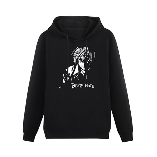 Death Note Hoody Japanese Manga Kira Ryuk Yagami Light Shinigami Mens Funny Unisex Sweatshirts Graphic Print Hooded Black Sweater M von BSapp