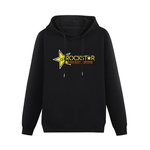 Rockstar Energy Mens Funny Unisex Sweatshirts Graphic Print Hooded Black Sweater M von BSapp