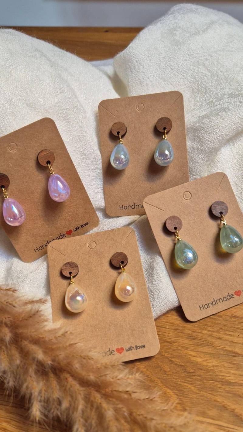 Ohrringe - Schmuck Dirndlschmuck Holz Glitzer Funkel Tropfen Farbige Geschenk Ohrringe - Schmuck Dirndlschmuck Holz Glitzer Funkel Tropfen Farbige Geschenk von BSmorethanwood