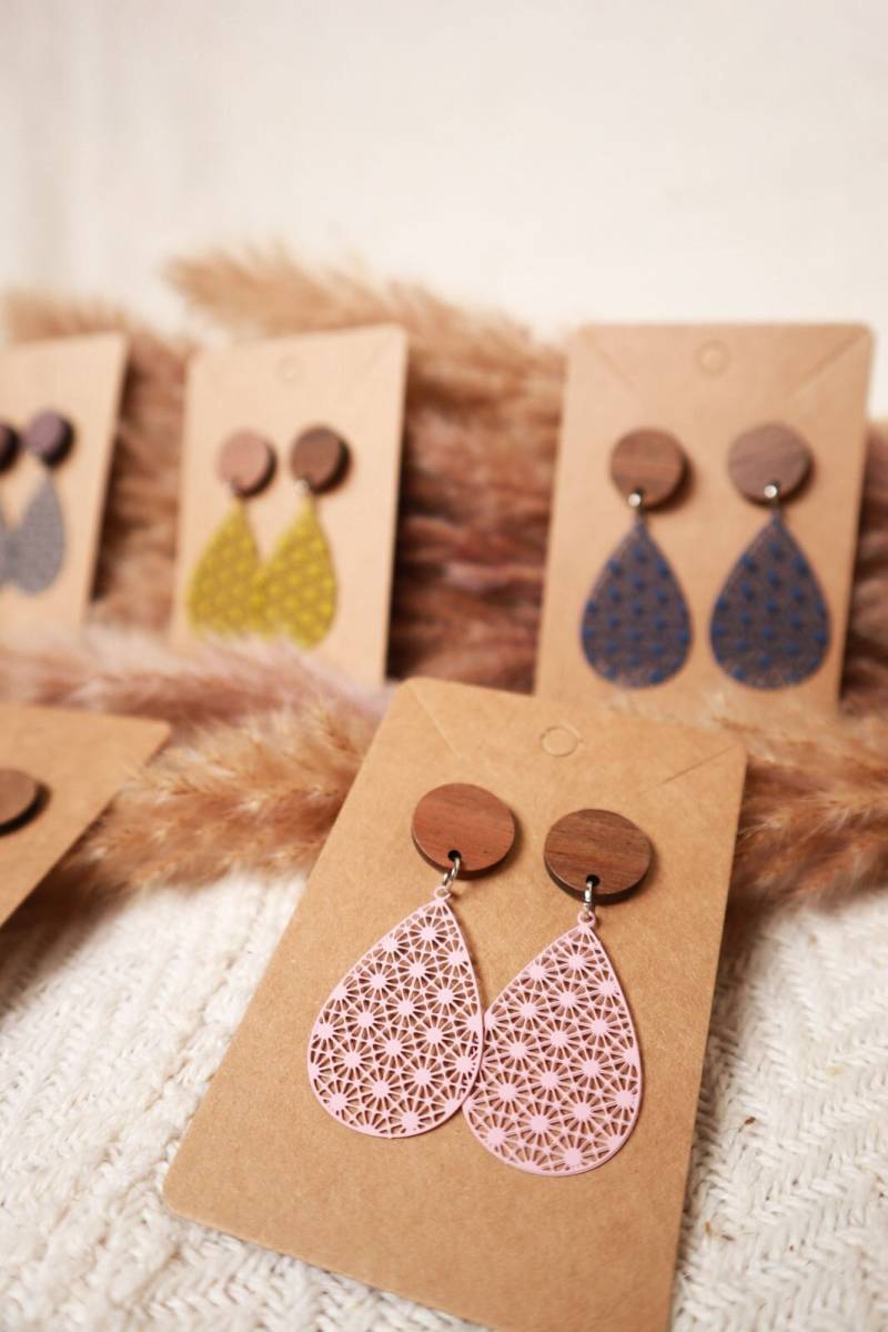 Ohrringe - Schmuck Holz Geschenk von BSmorethanwood