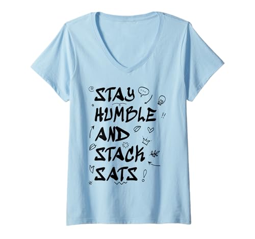 Damen Krypto: Bleib bescheiden und Statistiken stapeln T-Shirt mit V-Ausschnitt Damen Krypto: Bleib bescheiden und Statistiken stapeln T-Shirt mit V-Ausschnitt von BTC Crypto-Bitcoin