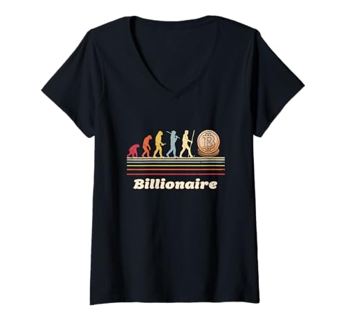 Damen Die Entwicklung des Bitcoin-Milliardärs vom Affen zum Menschen zu BTC T-Shirt mit V-Ausschnitt Damen Die Entwicklung des Bitcoin-Milliardärs vom Affen zum Menschen zu BTC T-Shirt mit V-Ausschnitt von BTC Saylor