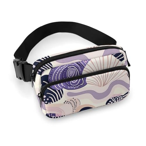 Bauchtasche mit Muschelmuster, Bauchtasche für Damen und Herren, wasserdichte Gürteltasche mit verstellbarem Gürtel, lässige Umhängetasche, Reise-Hüfttasche für Sport, Laufen, Radfahren, Weiß, 20 x 13 Bauchtasche mit Muschelmuster, Bauchtasche für Damen und Herren, wasserdichte Gürteltasche mit verstellbarem Gürtel, lässige Umhängetasche, Reise-Hüfttasche für Sport, Laufen, Radfahren, Weiß, 20 x 13 von BTCOWZRV