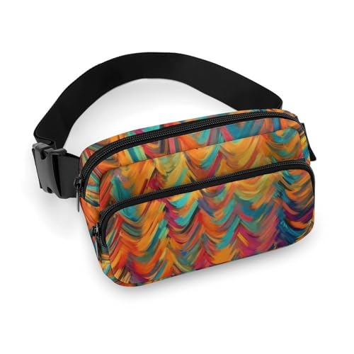 Bauchtasche mit abstraktem Muster, Bauchtasche für Damen und Herren, wasserdichte Gürteltasche mit verstellbarem Gürtel, lässige Umhängetasche, Reise-Hüfttasche für Sport, Laufen, Radfahren, Weiß, 20 Bauchtasche mit abstraktem Muster, Bauchtasche für Damen und Herren, wasserdichte Gürteltasche mit verstellbarem Gürtel, lässige Umhängetasche, Reise-Hüfttasche für Sport, Laufen, Radfahren, Weiß, 20 von BTCOWZRV