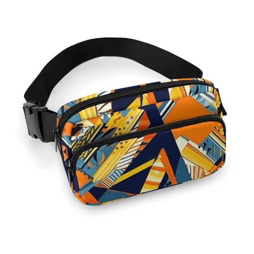 Bauchtasche mit gestreiftem Muster, Bauchtasche für Damen und Herren, wasserdichte Gürteltasche mit verstellbarem Gürtel, lässige Umhängetasche, Reise-Hüfttasche für Sport, Laufen, Radfahren, weiß, 20 Bauchtasche mit gestreiftem Muster, Bauchtasche für Damen und Herren, wasserdichte Gürteltasche mit verstellbarem Gürtel, lässige Umhängetasche, Reise-Hüfttasche für Sport, Laufen, Radfahren, weiß, 20 von BTCOWZRV