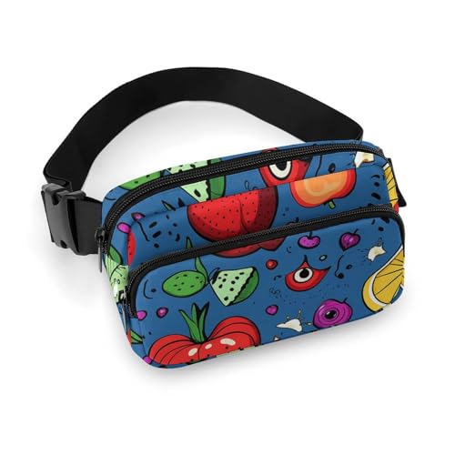 Bauchtasche mit leuchtenden Augen, Kritzelei-Hüfttasche für Damen und Herren, wasserdichte Gürteltasche mit verstellbarem Gürtel, lässige Umhängetasche, Reise-Hüfttasche für Sport, Laufen, Radfahren, Bauchtasche mit leuchtenden Augen, Kritzelei-Hüfttasche für Damen und Herren, wasserdichte Gürteltasche mit verstellbarem Gürtel, lässige Umhängetasche, Reise-Hüfttasche für Sport, Laufen, Radfahren, von BTCOWZRV