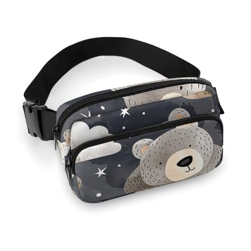 Bauchtasche mit verstellbarem Gürtel, Motiv: "How Many Bears Are There", Bauchtasche für Damen, Herren, wasserdichte Gürteltasche mit verstellbarem Gürtel, lässige Umhängetasche, Reise-Hüfttasche für Bauchtasche mit verstellbarem Gürtel, Motiv: "How Many Bears Are There", Bauchtasche für Damen, Herren, wasserdichte Gürteltasche mit verstellbarem Gürtel, lässige Umhängetasche, Reise-Hüfttasche für von BTCOWZRV