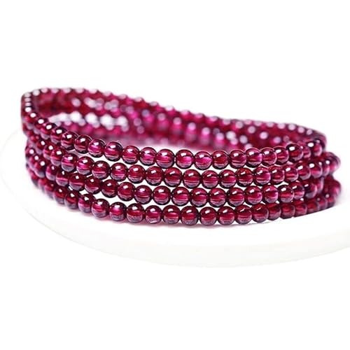 BTMDECOR 7 mm Granat Multi-Wrap-Armband für Damen, dunkelroter Kristall, Schmuckgeschenk BTMDECOR 7 mm Granat Multi-Wrap-Armband für Damen, dunkelroter Kristall, Schmuckgeschenk von BTMDECOR