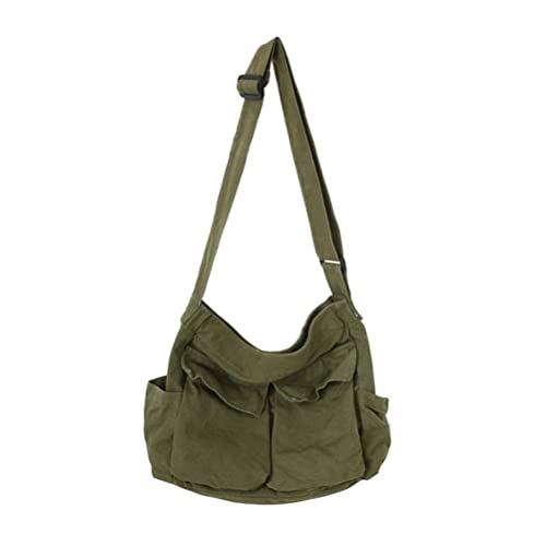 Shoulder Tote Bag, Canvas Messenger Bag Large Capacity Hobo Crossbody Bag mit Multiple Pockets Casual Bags Shoulder Tote Bag for Women and Men,34 x 15 x 40 cm von BTOSEP