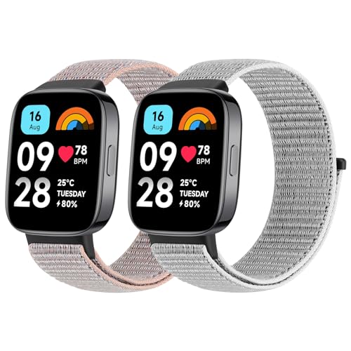 BTTNG Armband Kompatibel mit Xiaomi Redmi Watch 3 Active für Damen und Herren, Verstellbares Atmungsaktives Nylonband Sport Solo Loop Ersatzarmband für Redmi Watch 3 Active von BTTNG