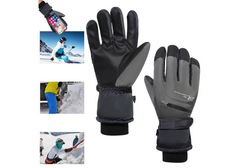 BTTO Hsch. Baumwollhandschuhe Winterhandschuhe Touchscreen, Herren-/Damenhandschuhe für Eltern-Kind Rutschfest, Einstellbar, Winddicht Skihandschuhe von BTTO Hsch.