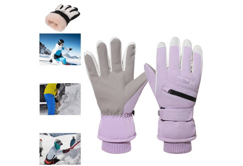 BTTO Hsch. Baumwollhandschuhe Winterhandschuhe Touchscreen, Herren-/Damenhandschuhe für Eltern-Kind Rutschfest, Einstellbar, Winddicht Skihandschuhe von BTTO Hsch.