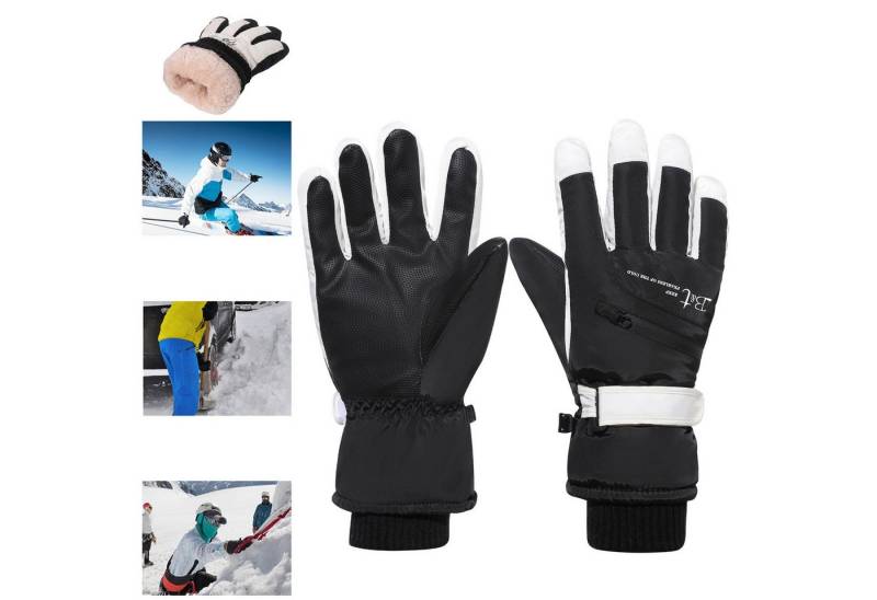 BTTO Hsch. Baumwollhandschuhe Winterhandschuhe Touchscreen, Herren-/Damenhandschuhe für Eltern-Kind Rutschfest, Einstellbar, Winddicht Skihandschuhe von BTTO Hsch.