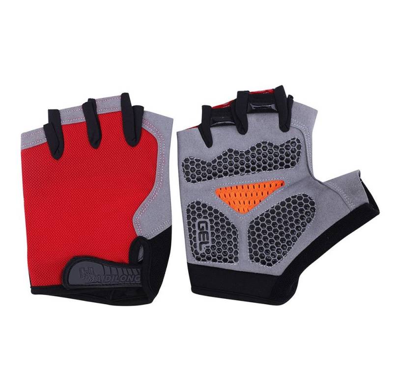 BTTO Hsch. Fahrradhandschuhe Halbe Fingerhandschuhe,Outdoor-Sport Halbfinger-Handschuhe Trainingshandschuhe,Gewichtheben Radfahren Gym Fitness Workout Jogging von BTTO Hsch.