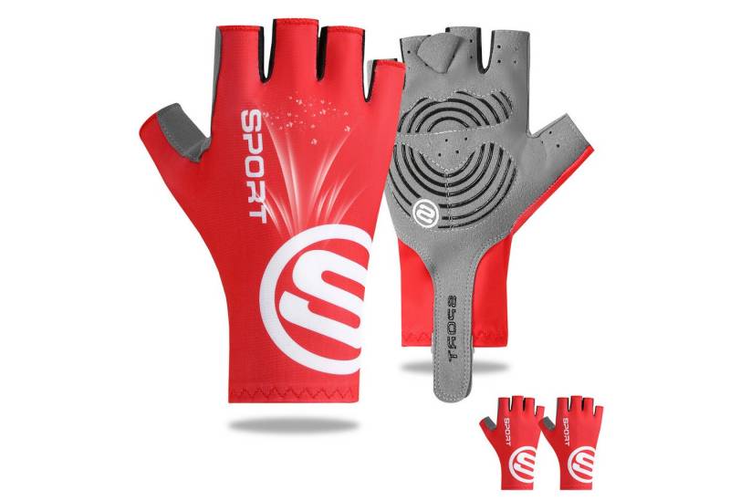 BTTO Hsch. Fahrradhandschuhe Halbfinger Handschuhe Rutschfest & Atmungsaktiv Dünner Gummizug, für Reiten Angeln Outdoor Felsklettern von BTTO Hsch.
