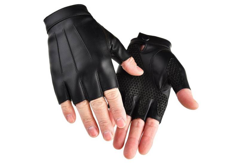 BTTO Hsch. Trainingshandschuhe Sporthandschuhe,Trainingshandschuhe,Fitness Handschuhe Herren Damen Fingerlose Lederhandschuhe,Für Krafttraining,Bodybuilding,Radsport von BTTO Hsch.